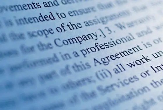 text on a document